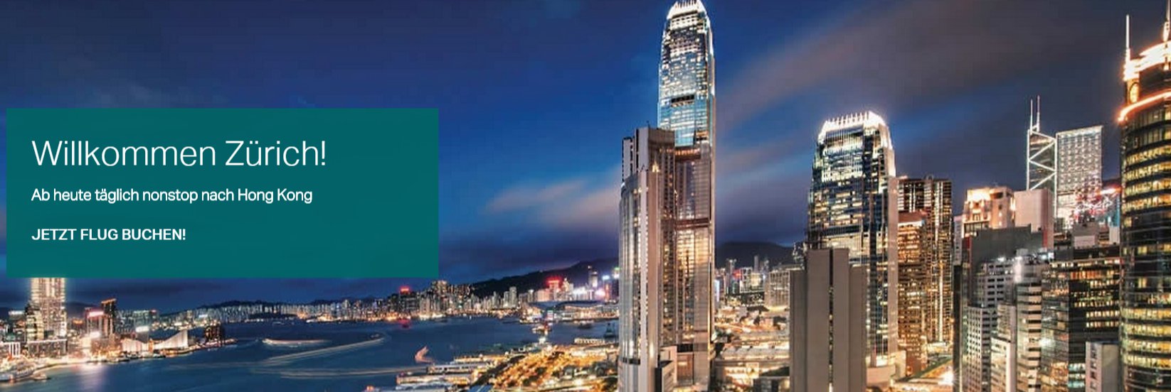 Cathay Pacific fliegt ab sofort täglich nach Hong Kong!
